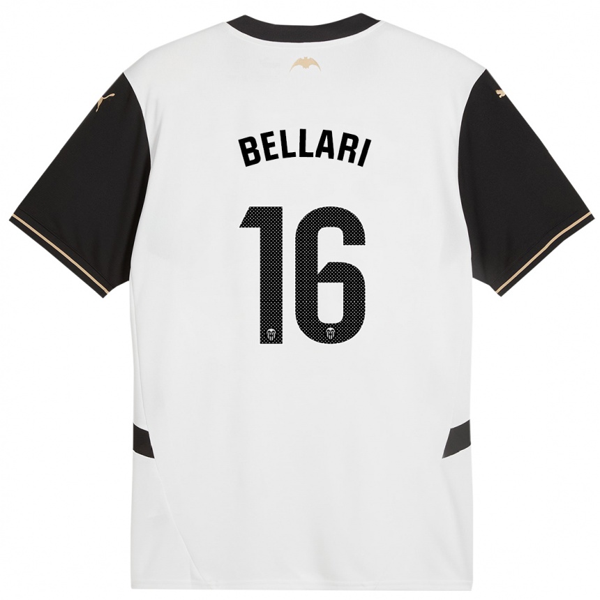 Kids Football Hamza Bellari #16 White Black Home Jersey 2024/25 T-Shirt