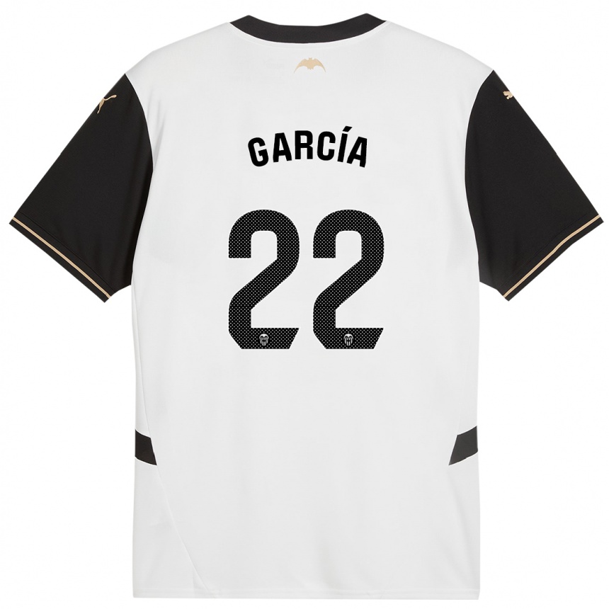 Kids Football Azael García #22 White Black Home Jersey 2024/25 T-Shirt