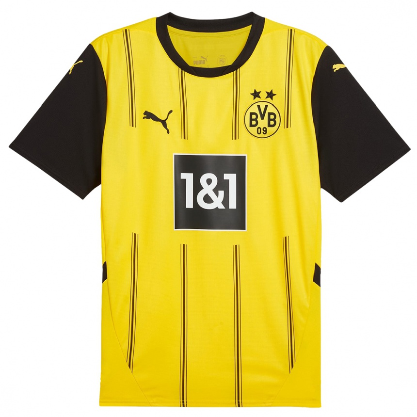 Kids Football Julian Brandt #10 Yellow Black Home Jersey 2024/25 T-Shirt