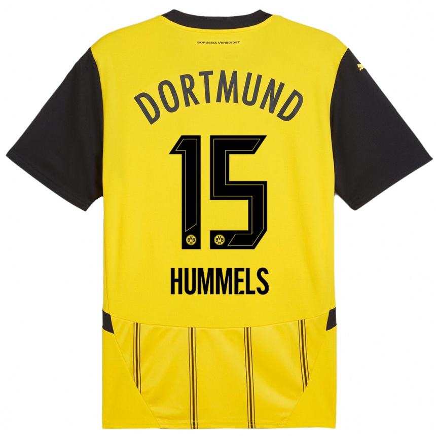 Kids Football Mats Hummels #15 Yellow Black Home Jersey 2024/25 T-Shirt