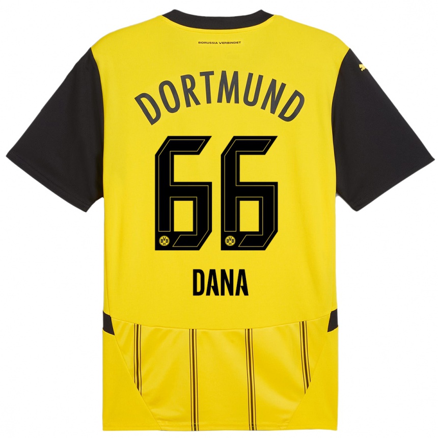 Kids Football Bleckmann Dana #66 Yellow Black Home Jersey 2024/25 T-Shirt