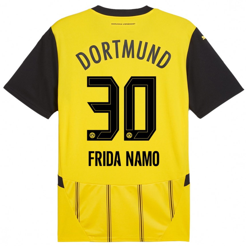 Kids Football Ronning Frida Namo #30 Yellow Black Home Jersey 2024/25 T-Shirt