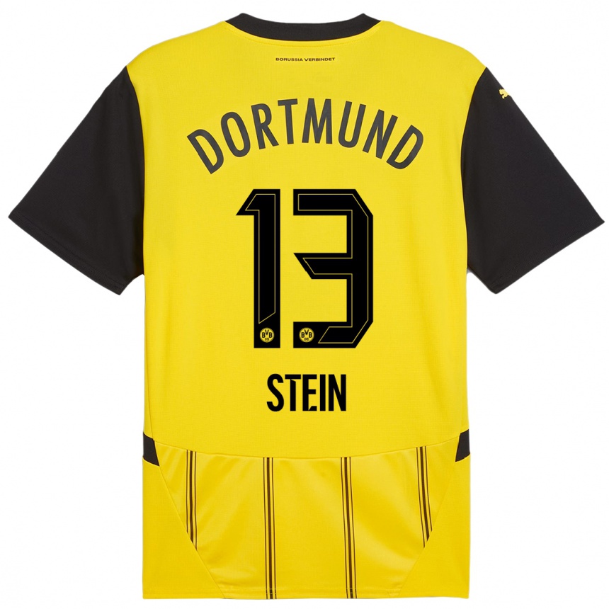 Kids Football Daniel Stein #13 Yellow Black Home Jersey 2024/25 T-Shirt