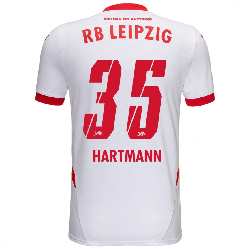 Kids Football Fabrice Hartmann #35 White Red Home Jersey 2024/25 T-Shirt