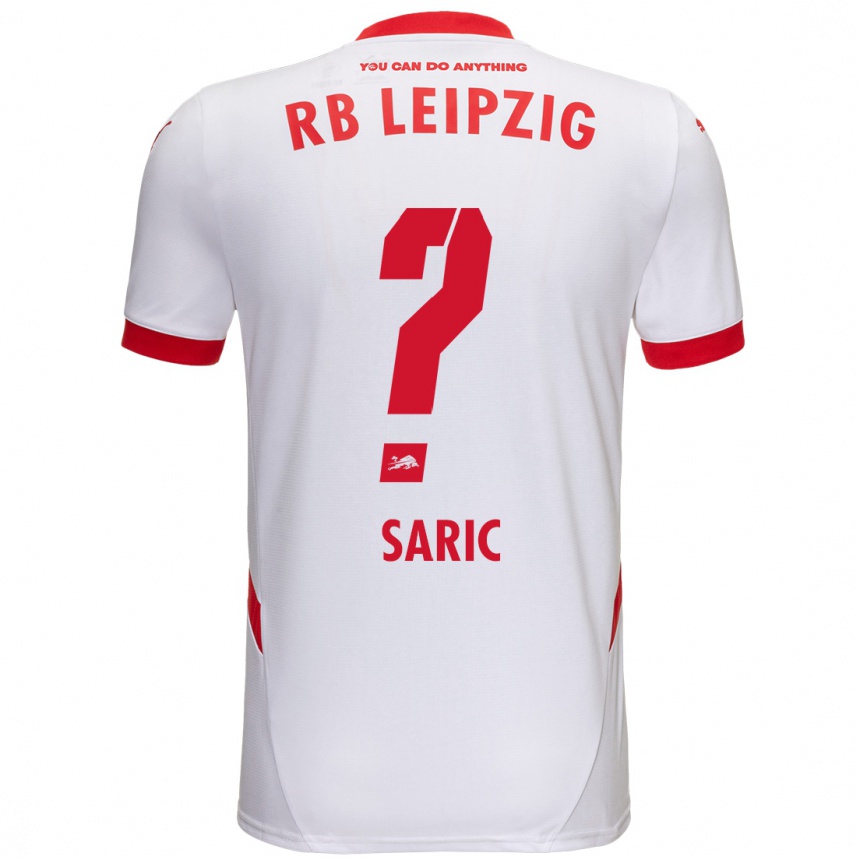 Kids Football Lucio Saric #0 White Red Home Jersey 2024/25 T-Shirt