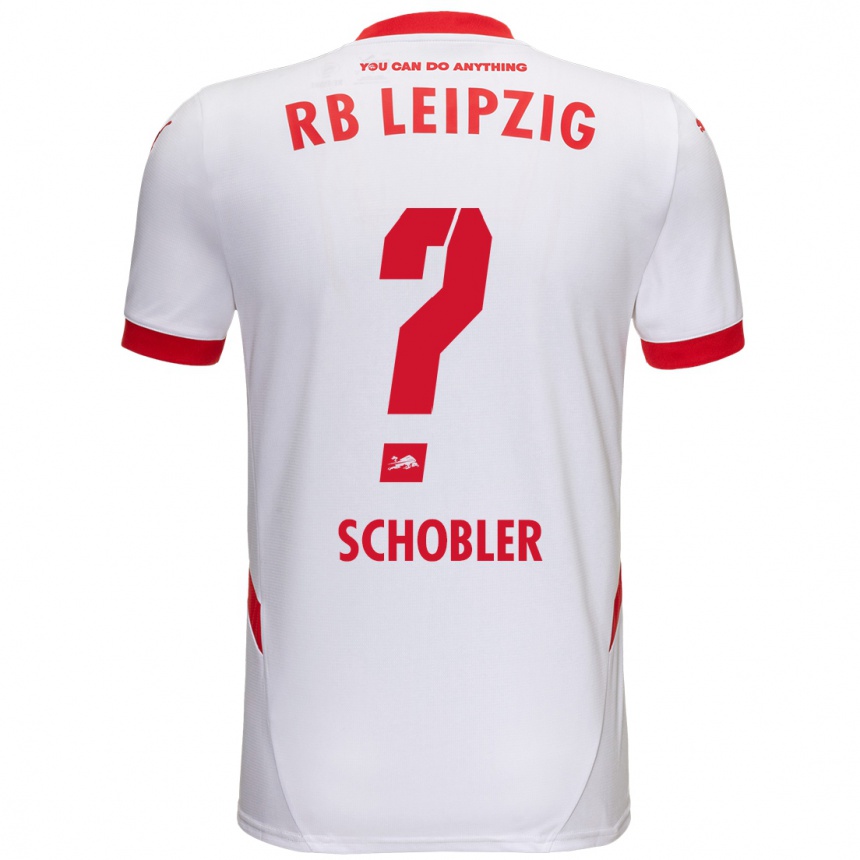 Kids Football Laurin Schößler #0 White Red Home Jersey 2024/25 T-Shirt