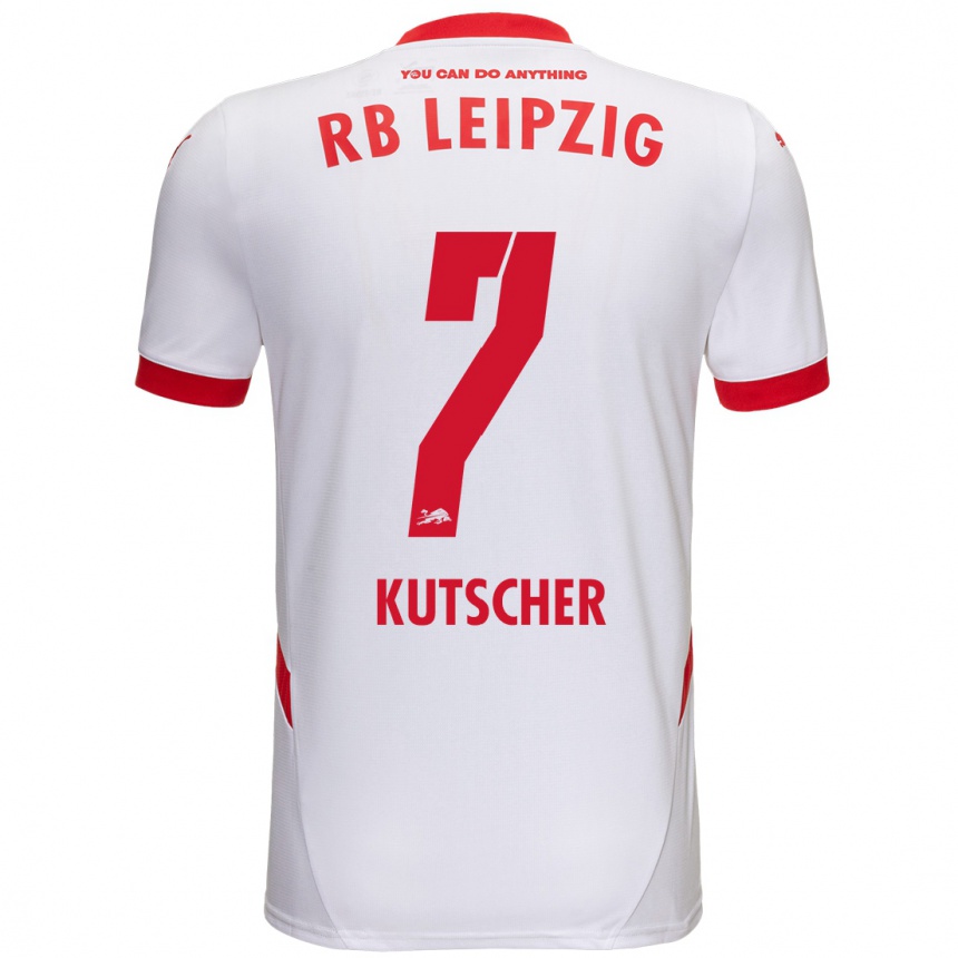 Kids Football Matthes Kutscher #7 White Red Home Jersey 2024/25 T-Shirt