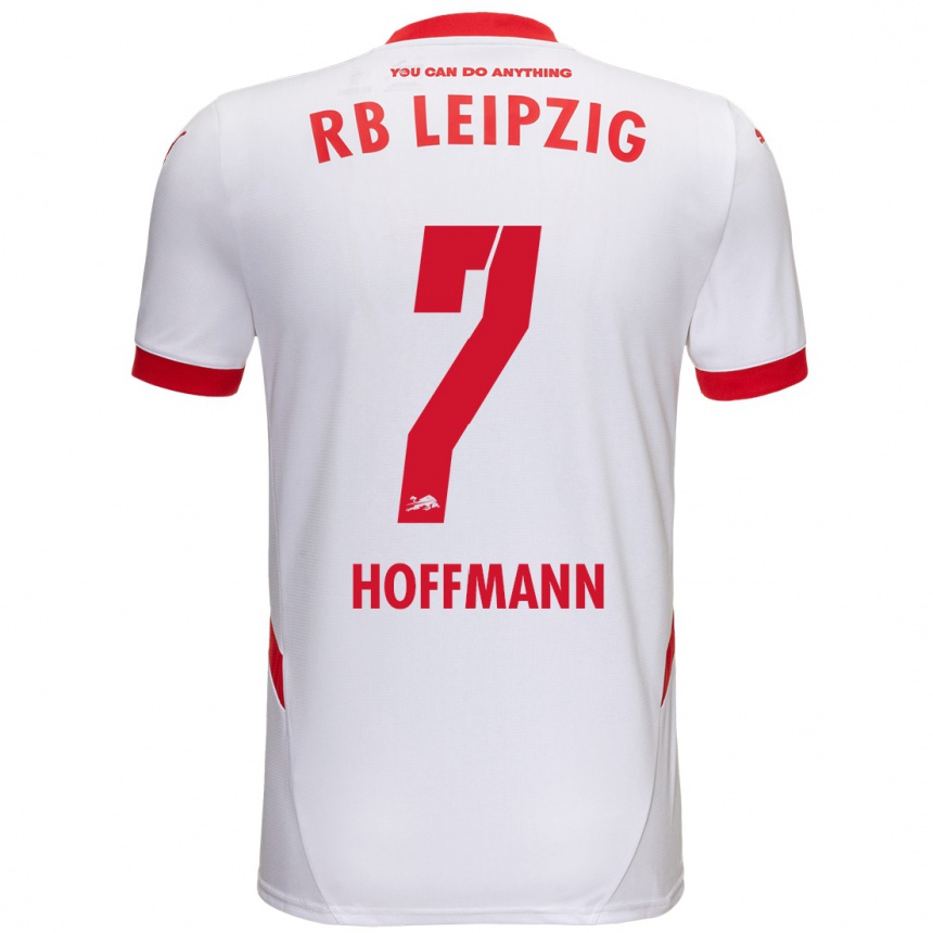 Kids Football Giovanna Hoffmann #7 White Red Home Jersey 2024/25 T-Shirt