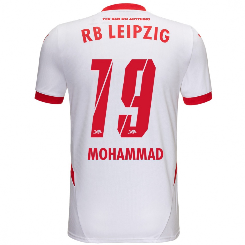 Kids Football Sammy Mohammad #19 White Red Home Jersey 2024/25 T-Shirt