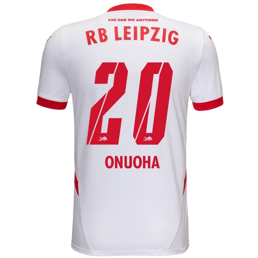 Kids Football Chilohem Onuoha #20 White Red Home Jersey 2024/25 T-Shirt