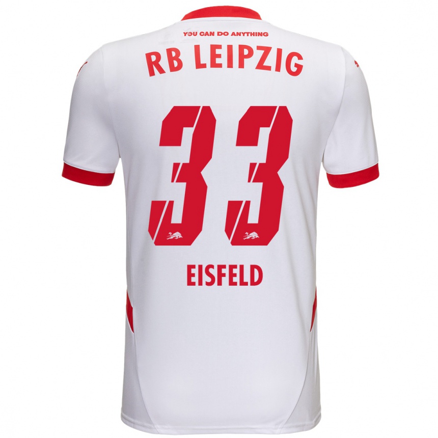 Kids Football Tom Eisfeld #33 White Red Home Jersey 2024/25 T-Shirt