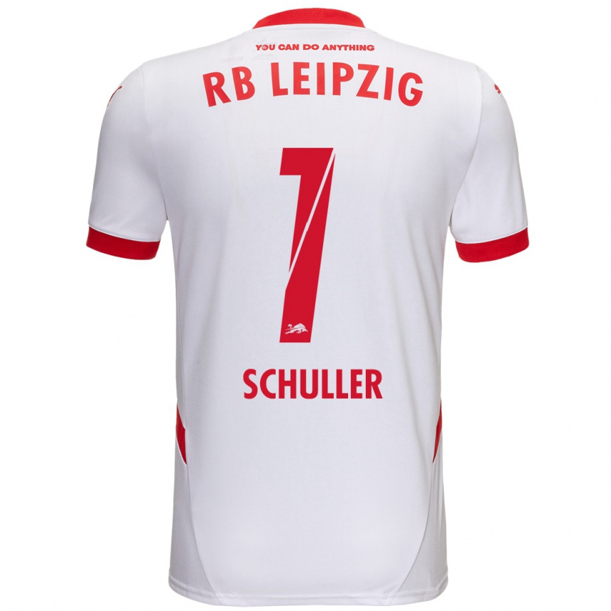 Kids Football Gina Schüller #1 White Red Home Jersey 2024/25 T-Shirt