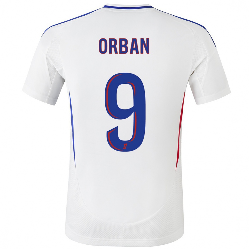 Kids Football Gift Orban #9 White Blue Home Jersey 2024/25 T-Shirt