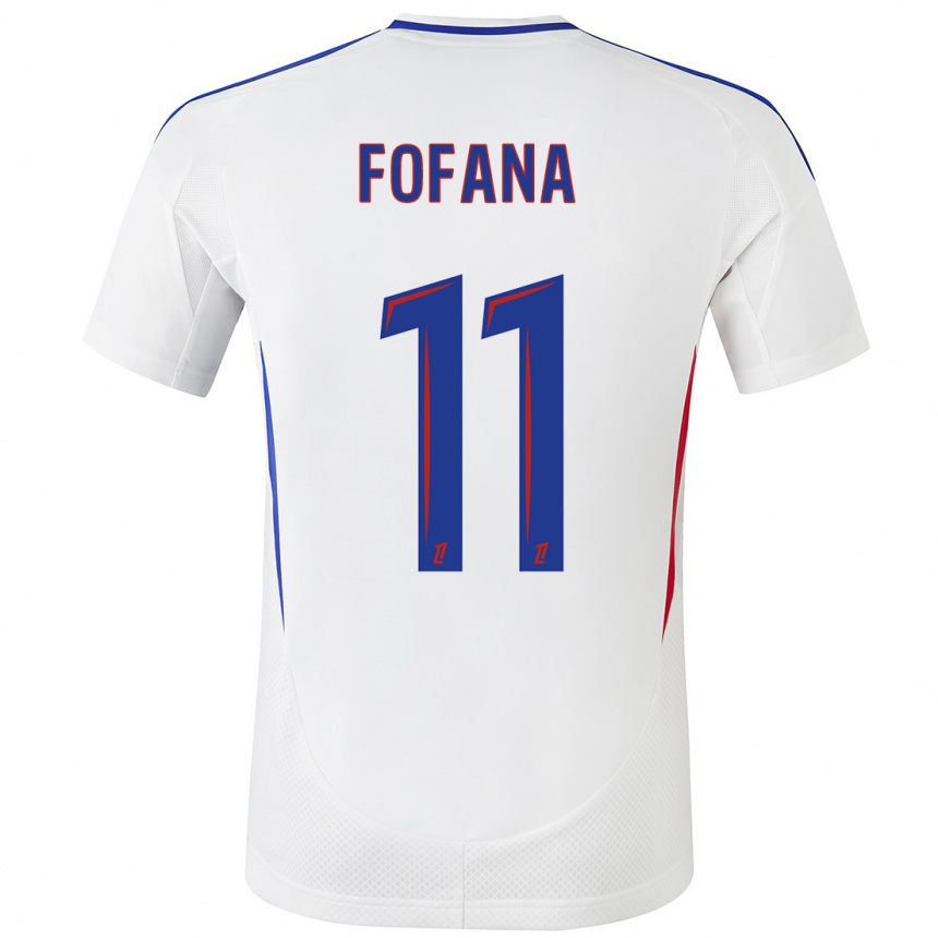 Kids Football Malick Fofana #11 White Blue Home Jersey 2024/25 T-Shirt