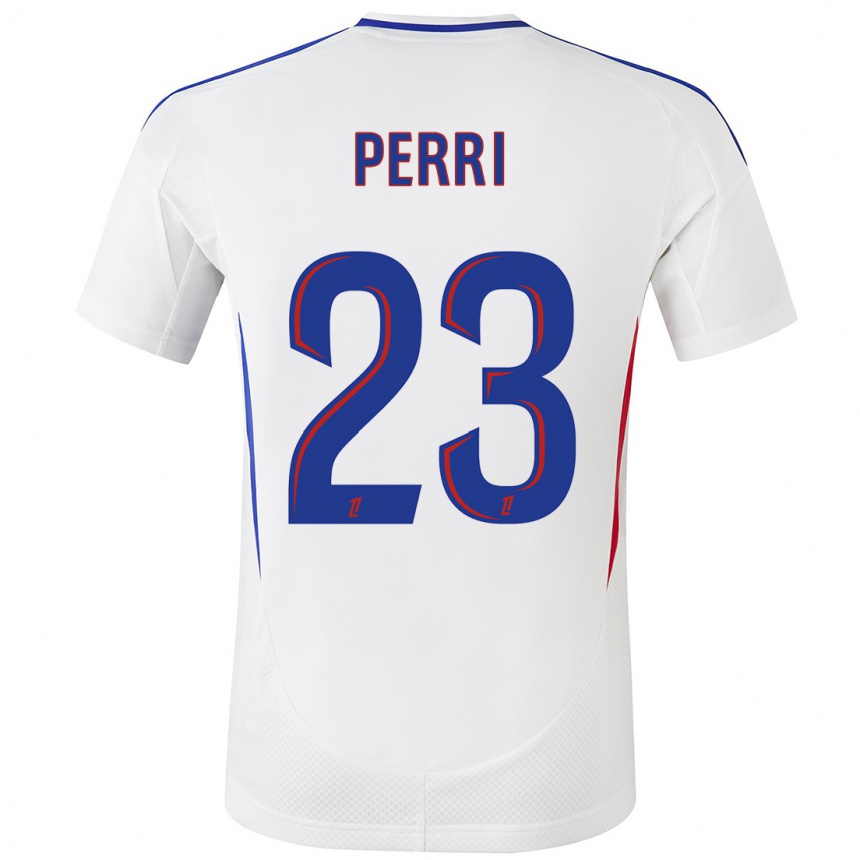 Kids Football Lucas Perri #23 White Blue Home Jersey 2024/25 T-Shirt