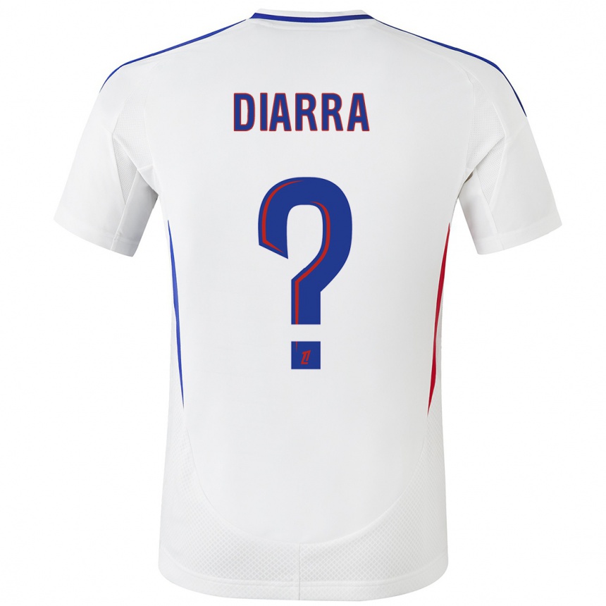 Kids Football Lassine Diarra #0 White Blue Home Jersey 2024/25 T-Shirt