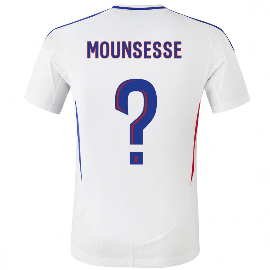 Kids Football Jeremy Mounsesse #0 White Blue Home Jersey 2024/25 T-Shirt