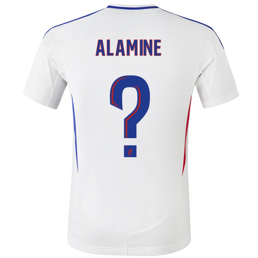 Kids Football Ali Alamine #0 White Blue Home Jersey 2024/25 T-Shirt