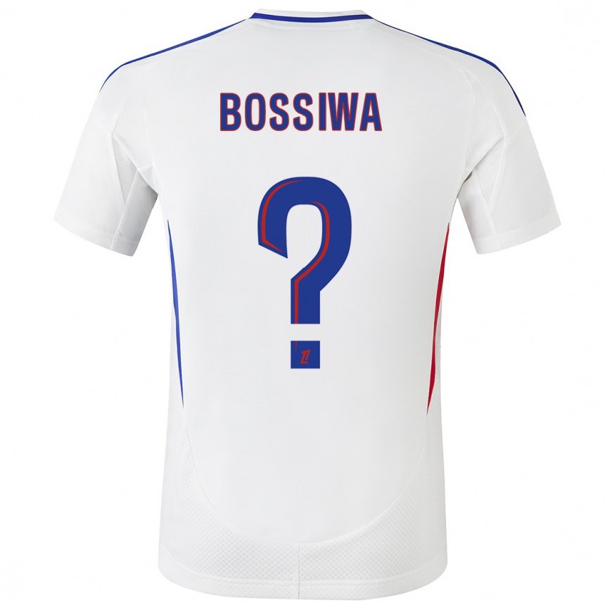 Kids Football Samuel Bossiwa #0 White Blue Home Jersey 2024/25 T-Shirt