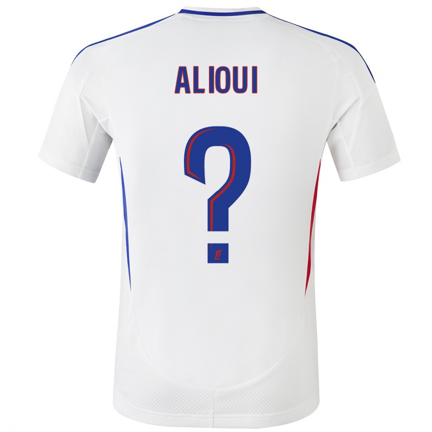 Kids Football Adam Alioui #0 White Blue Home Jersey 2024/25 T-Shirt