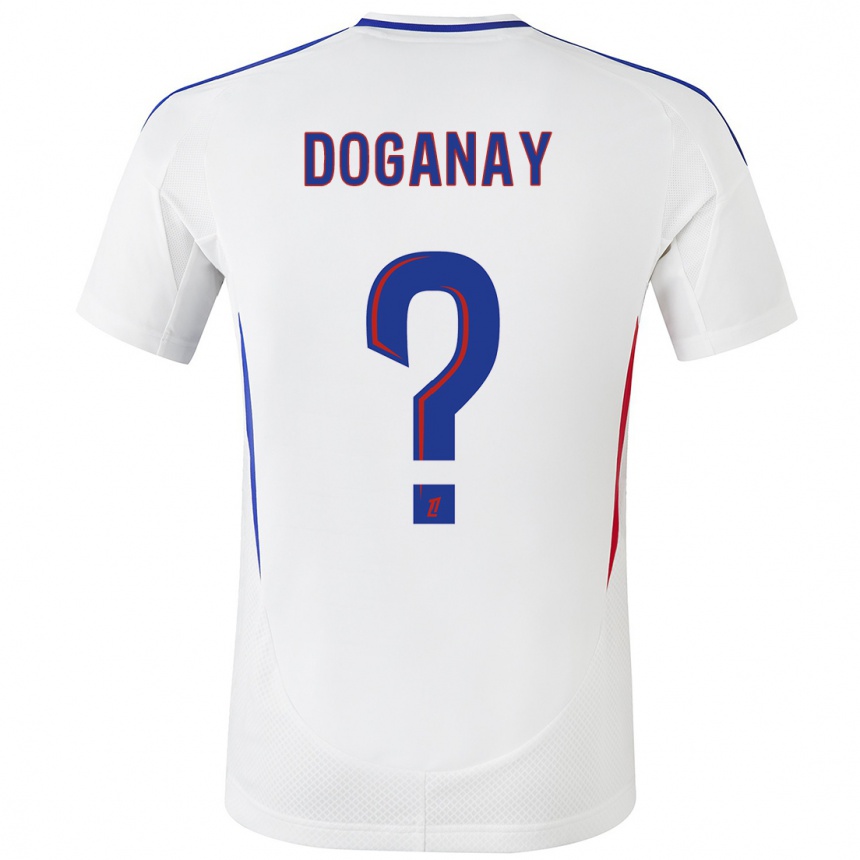 Kids Football Kenan Doganay #0 White Blue Home Jersey 2024/25 T-Shirt