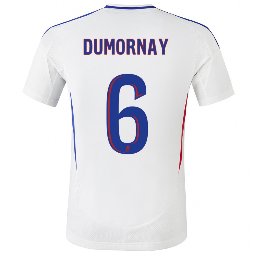 Kids Football Melchie Dumornay #6 White Blue Home Jersey 2024/25 T-Shirt