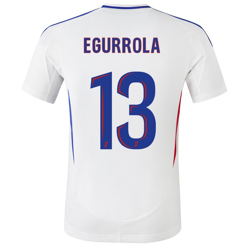 Kids Football Damaris Egurrola #13 White Blue Home Jersey 2024/25 T-Shirt