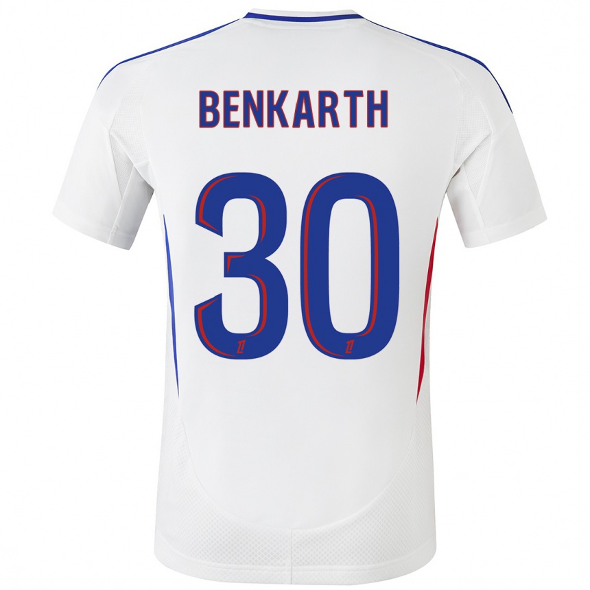 Kids Football Laura Benkarth #30 White Blue Home Jersey 2024/25 T-Shirt