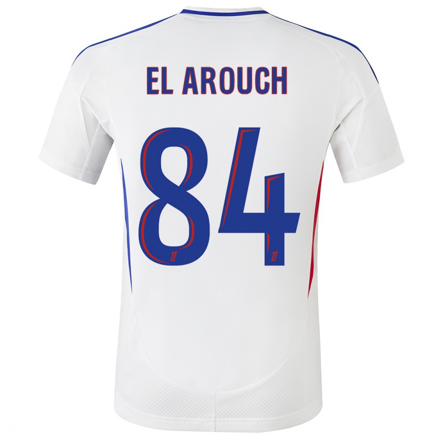 Kids Football Mohamed El Arouch #84 White Blue Home Jersey 2024/25 T-Shirt