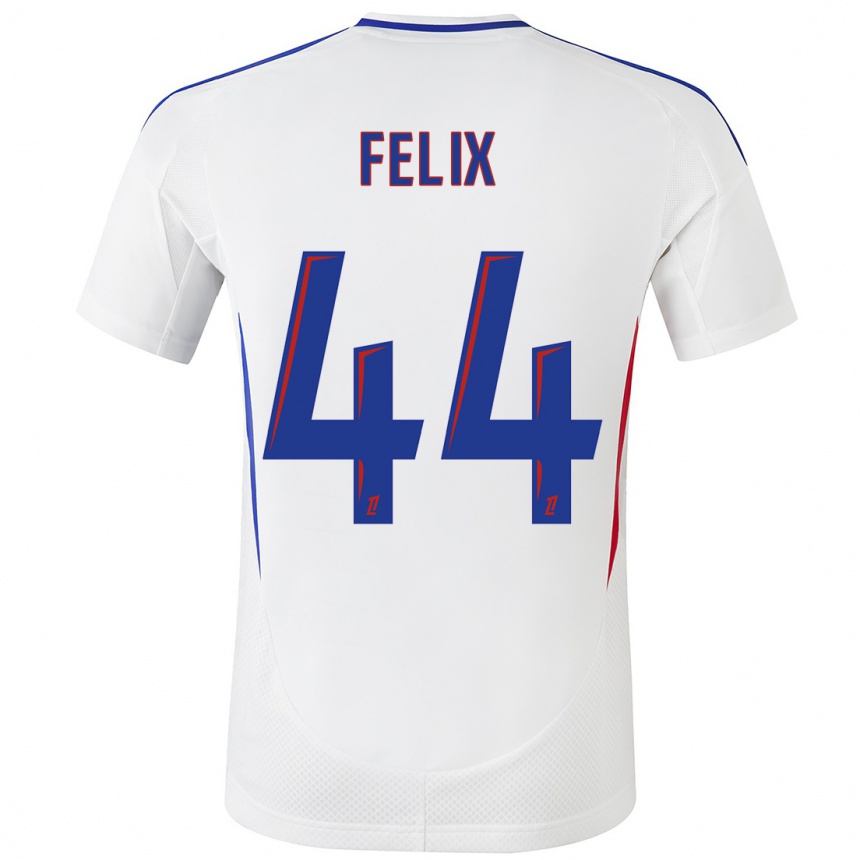 Kids Football Marley Felix #44 White Blue Home Jersey 2024/25 T-Shirt