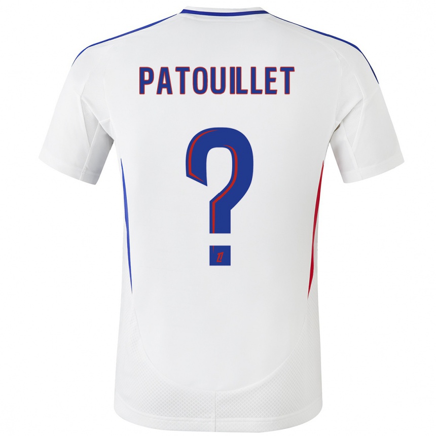 Kids Football Mathieu Patouillet #0 White Blue Home Jersey 2024/25 T-Shirt