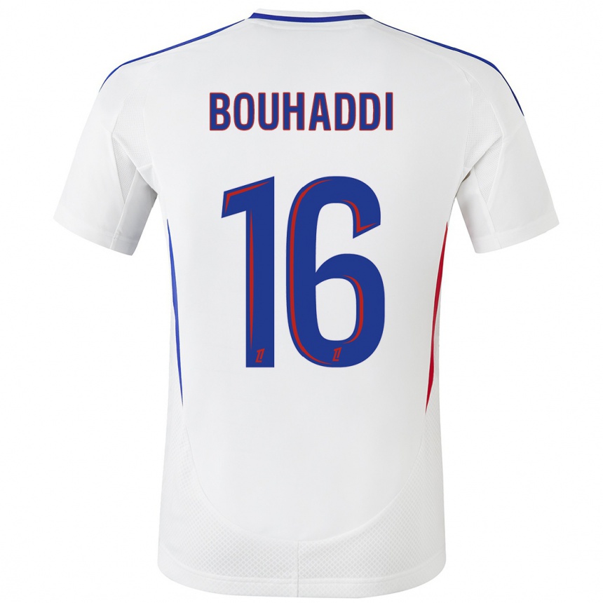 Kids Football Sarah Bouhaddi #16 White Blue Home Jersey 2024/25 T-Shirt