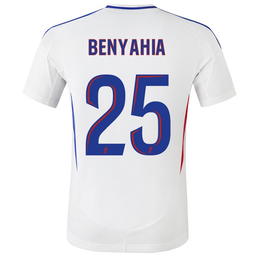 Kids Football Ines Benyahia #25 White Blue Home Jersey 2024/25 T-Shirt