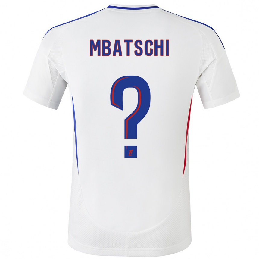 Kids Football Prince Mbatschi #0 White Blue Home Jersey 2024/25 T-Shirt