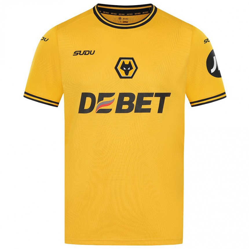 Kids Football Matt Doherty #2 Yellow Home Jersey 2024/25 T-Shirt