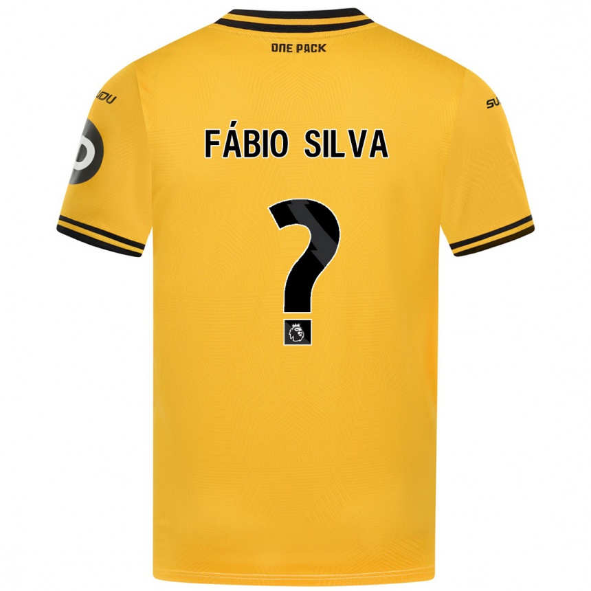 Kids Football Fábio Silva #0 Yellow Home Jersey 2024/25 T-Shirt