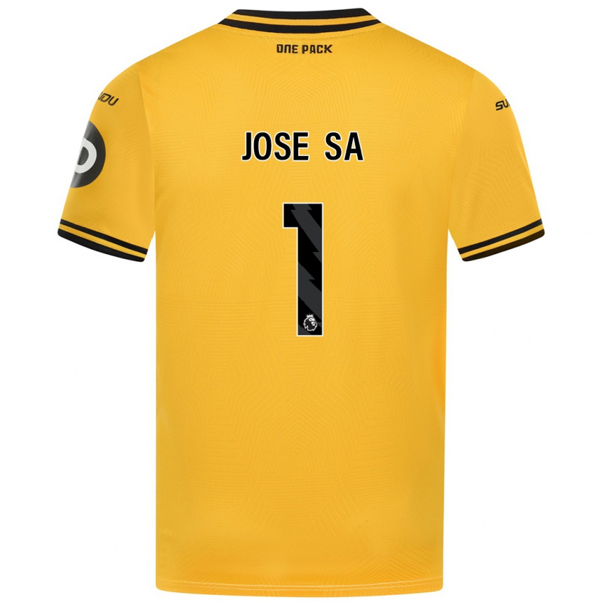 Kids Football José Sá #1 Yellow Home Jersey 2024/25 T-Shirt