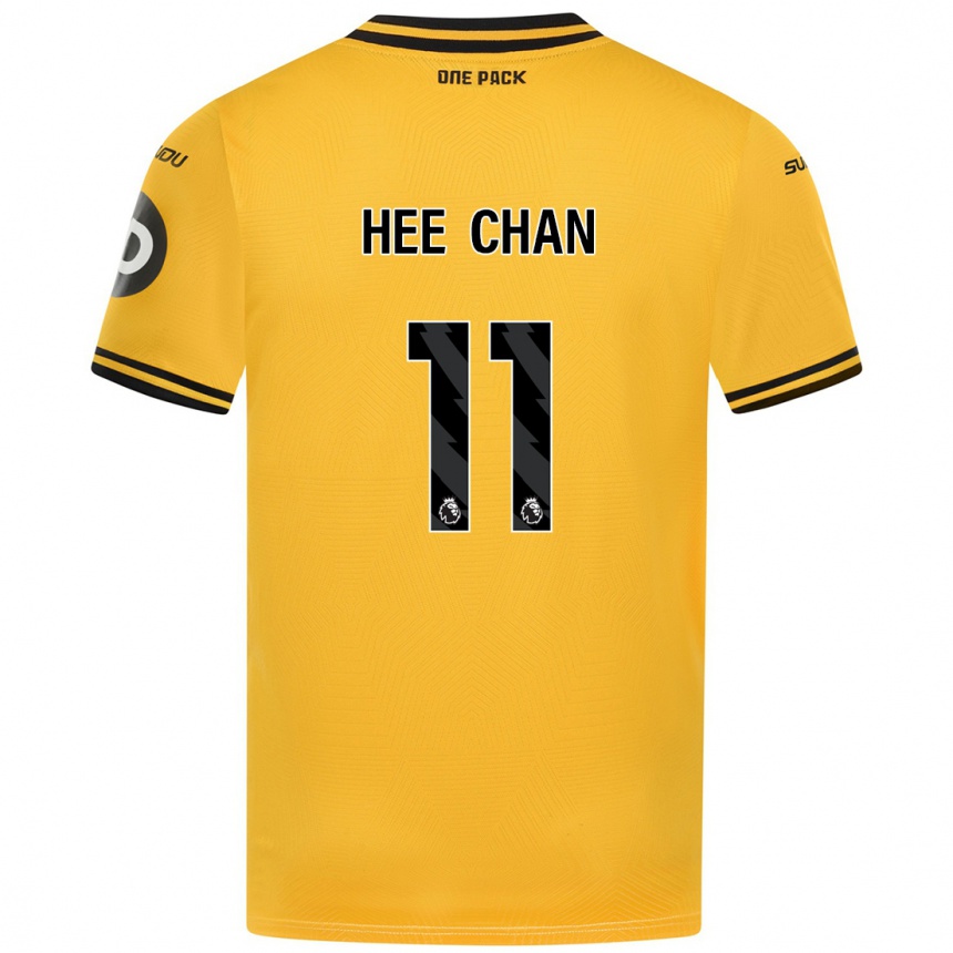 Kids Football Hee-Chan Hwang #11 Yellow Home Jersey 2024/25 T-Shirt