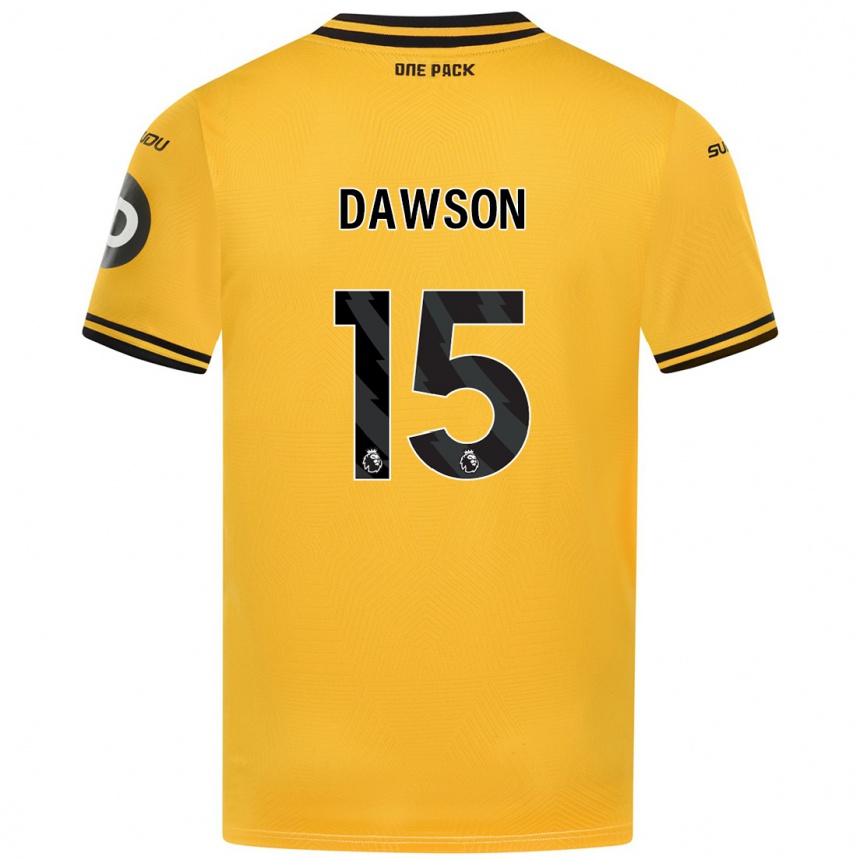 Kids Football Craig Dawson #15 Yellow Home Jersey 2024/25 T-Shirt