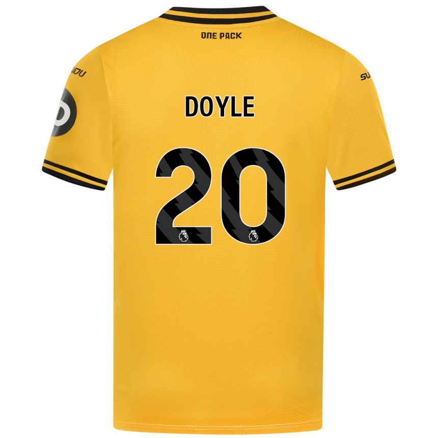 Kids Football Tommy Doyle #20 Yellow Home Jersey 2024/25 T-Shirt