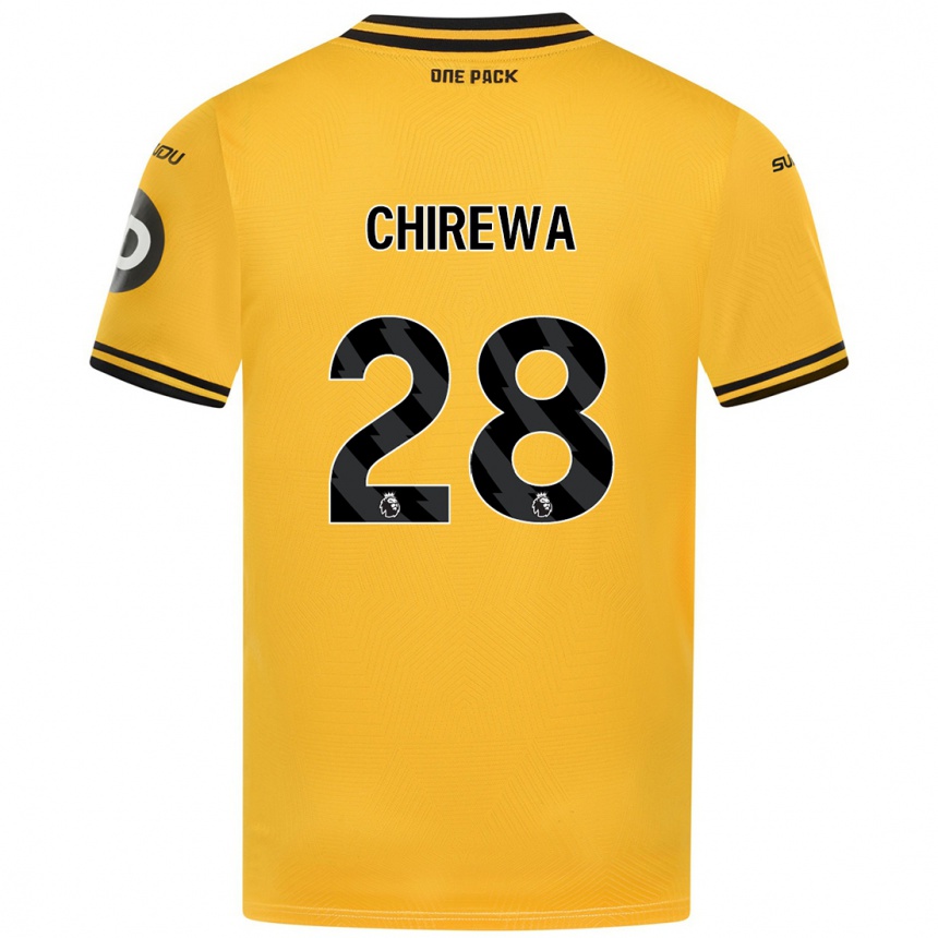 Kids Football Tawanda Chirewa #28 Yellow Home Jersey 2024/25 T-Shirt