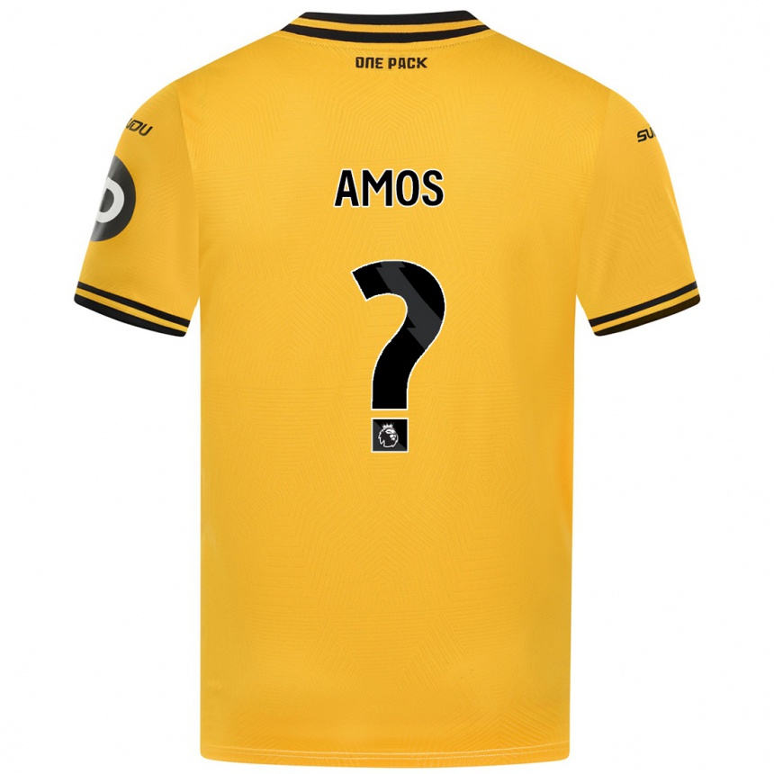 Kids Football Stan Amos #0 Yellow Home Jersey 2024/25 T-Shirt