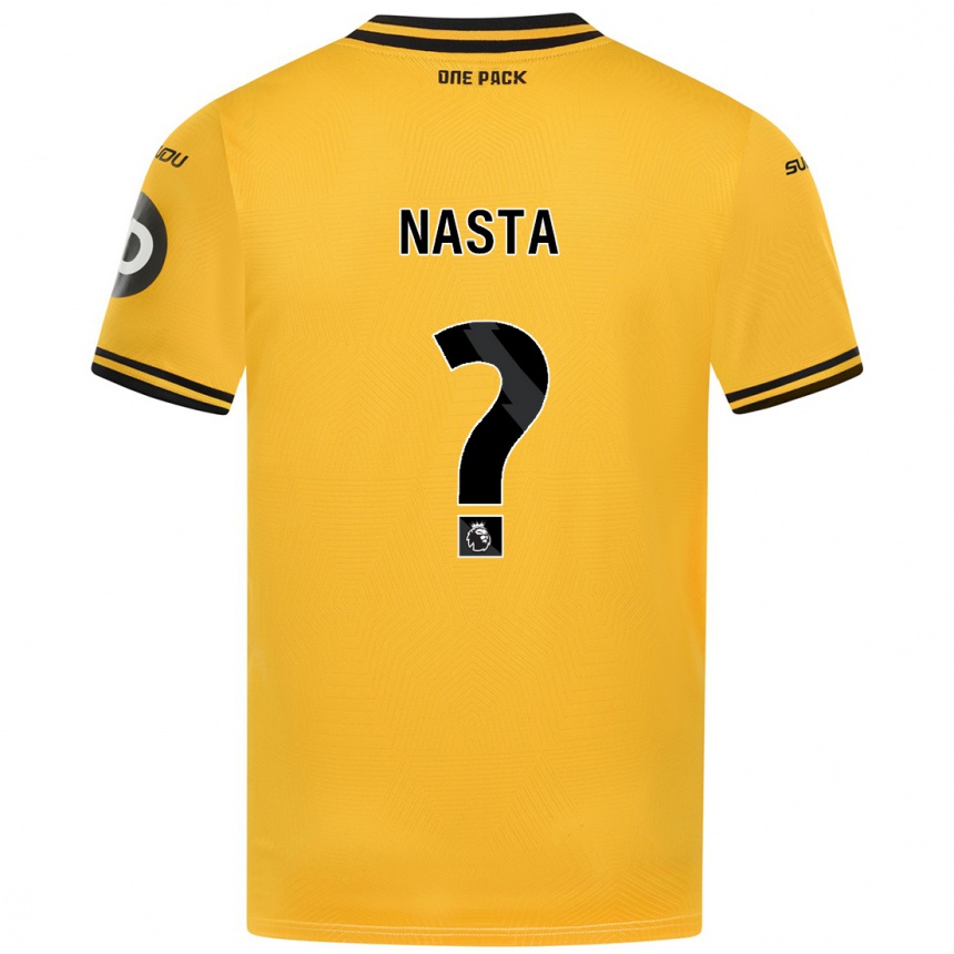 Kids Football Arthur Nasta #0 Yellow Home Jersey 2024/25 T-Shirt