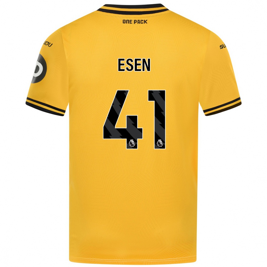 Kids Football Josh Esen #41 Yellow Home Jersey 2024/25 T-Shirt