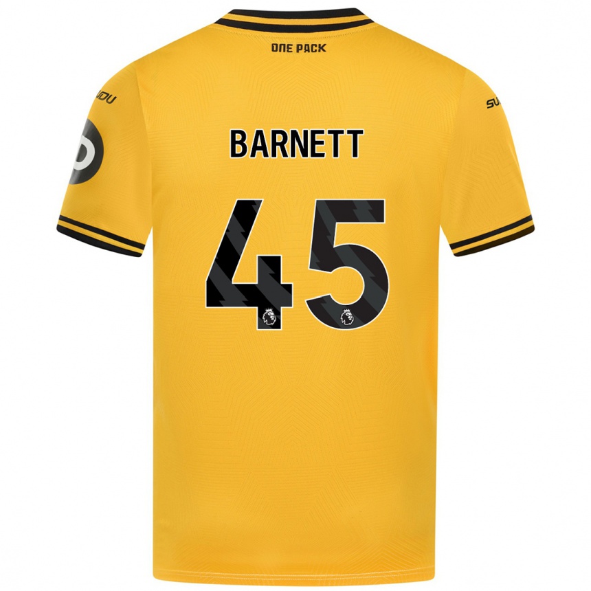 Kids Football Ty Barnett #45 Yellow Home Jersey 2024/25 T-Shirt