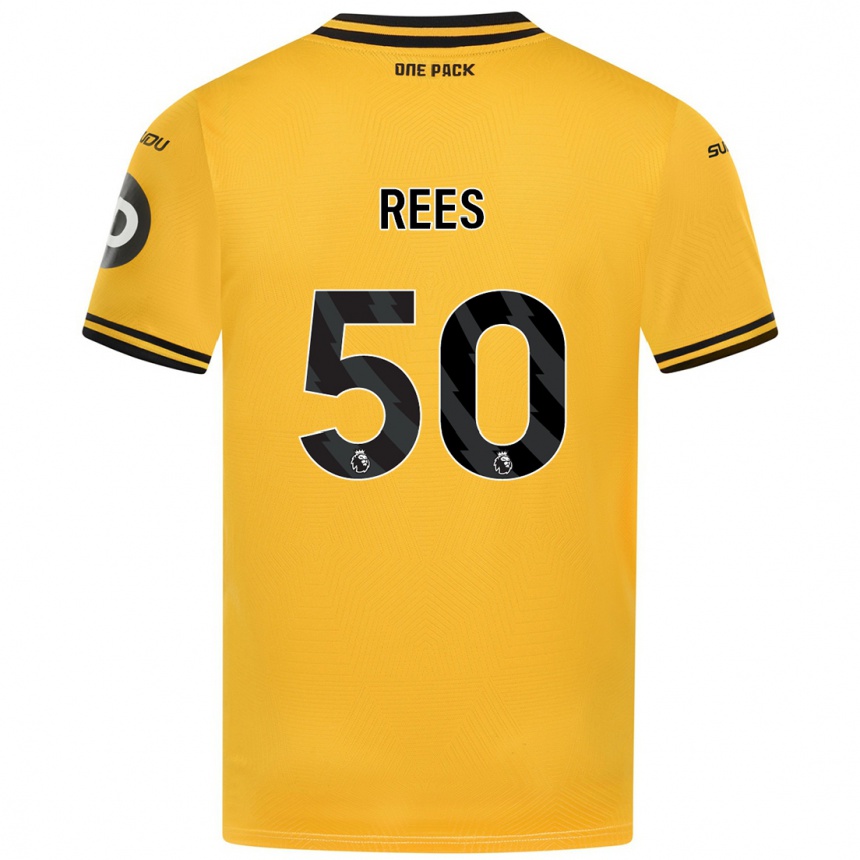 Kids Football Mason Rees #50 Yellow Home Jersey 2024/25 T-Shirt