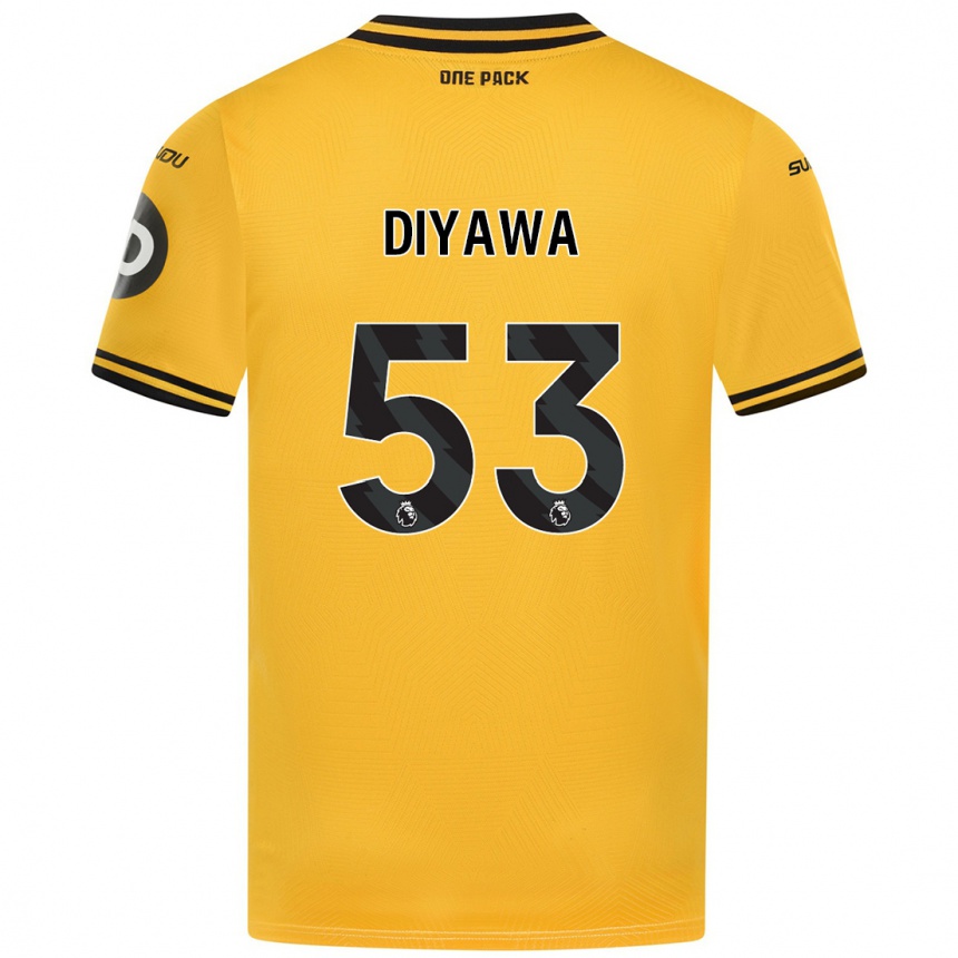 Kids Football Aaron Keto-Diyawa #53 Yellow Home Jersey 2024/25 T-Shirt