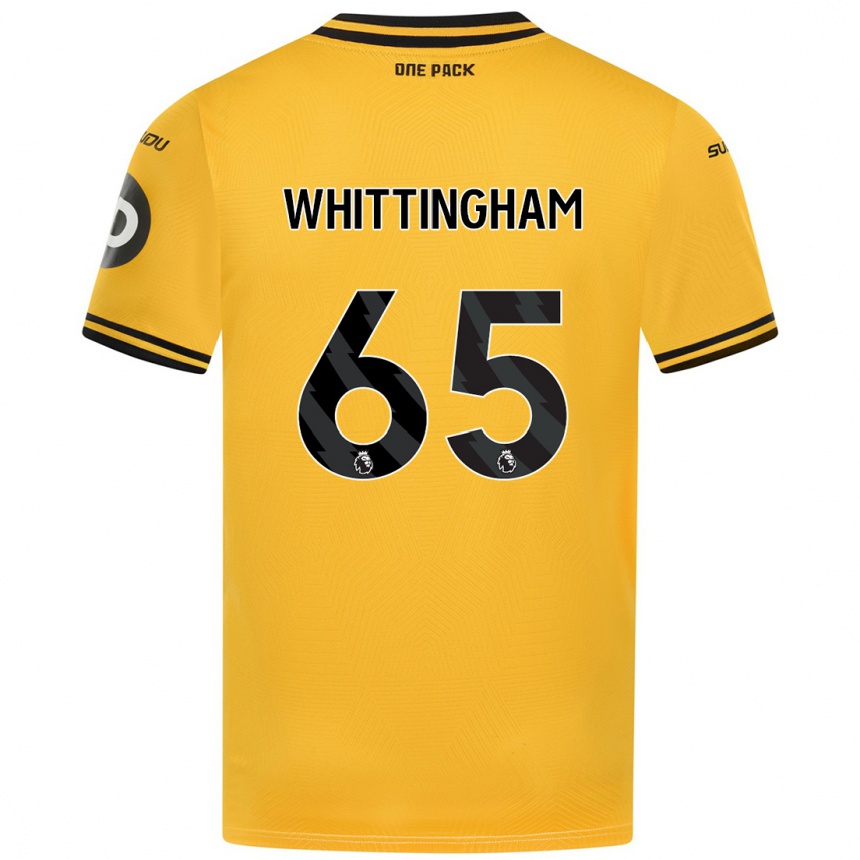 Kids Football Matthew Whittingham #65 Yellow Home Jersey 2024/25 T-Shirt