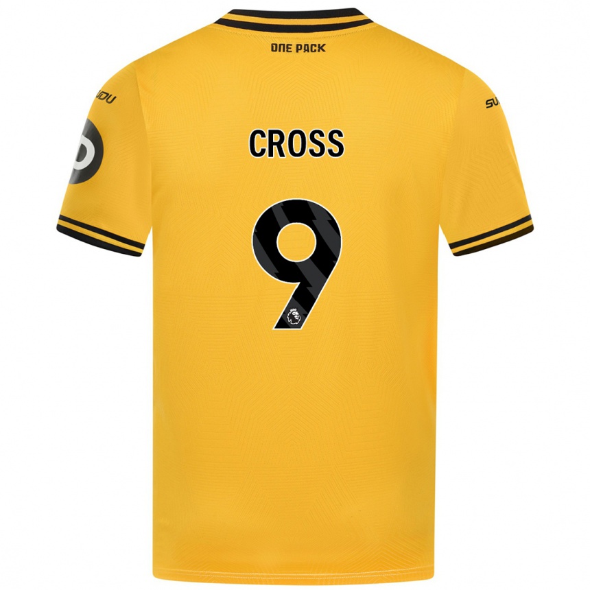 Kids Football Jade Cross #9 Yellow Home Jersey 2024/25 T-Shirt