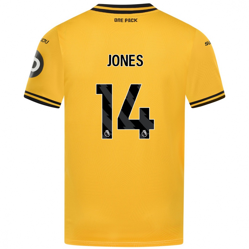 Kids Football Meesha Dudley-Jones #14 Yellow Home Jersey 2024/25 T-Shirt